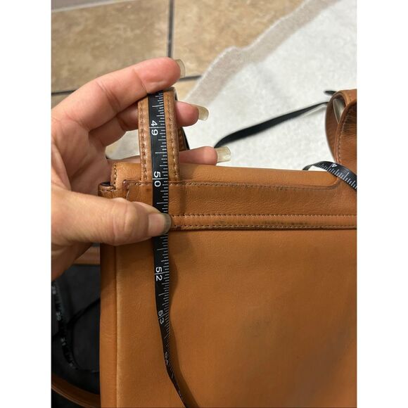 Vintage Lamarthe crossbody leather camel bag - Picture 12 of 12